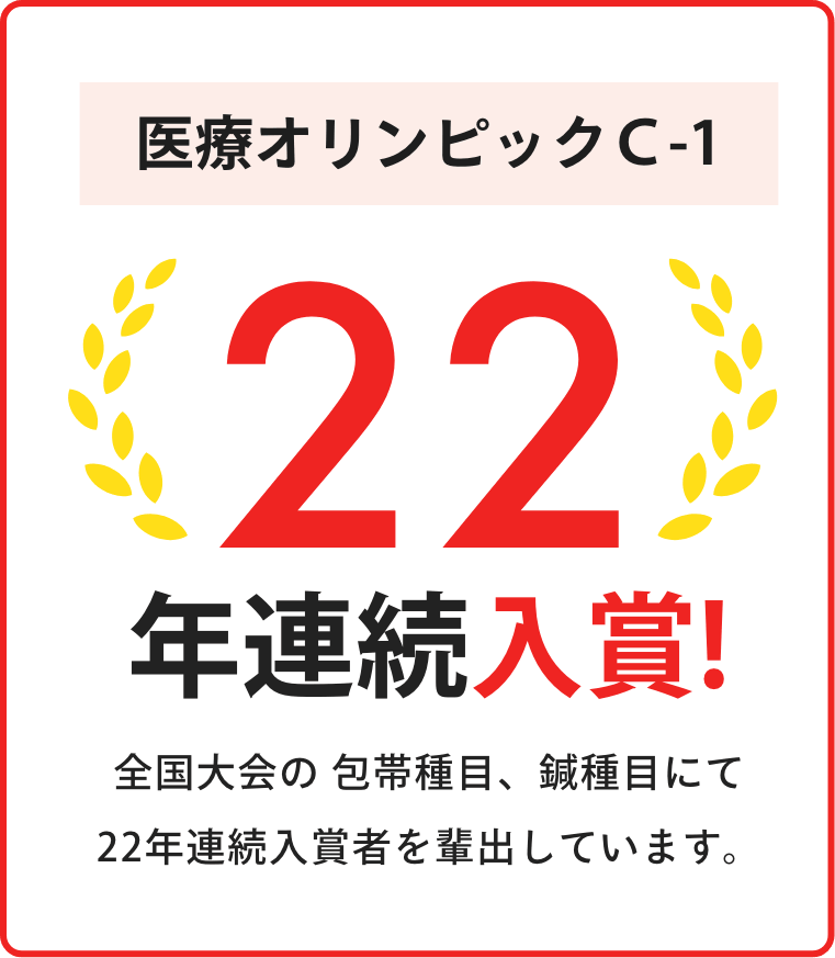 医療オリンピックＣ-1 22年連続入賞!